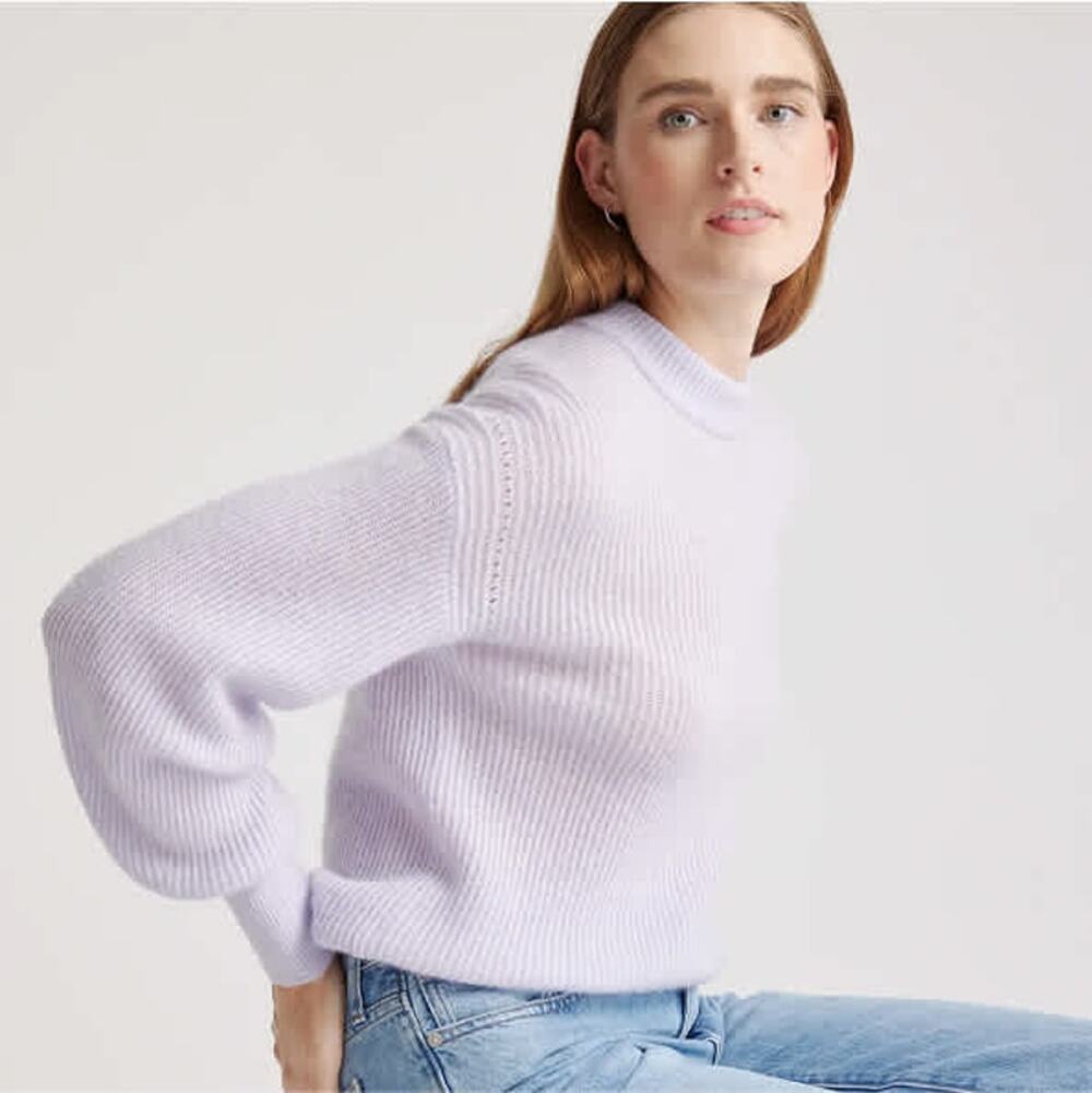 Quince Baby Alpaca-Wool Turtleneck Lavendar